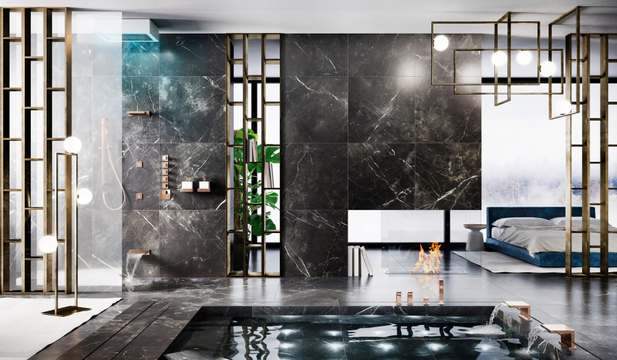 Накладная панель Gessi Afilo, для душевой системы встраиваемой в потолок, 500х300 мм, цвет steel brushed - изображение 1