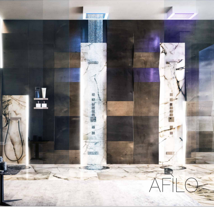 Накладная панель Gessi Afilo, для душевой системы встраиваемой в потолок, 500х300 мм, цвет steel brushed - изображение 3