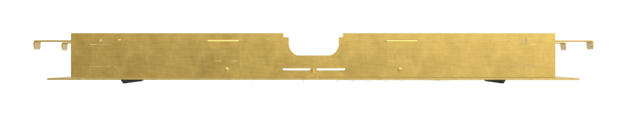 Верхний душ Carlo Frattini Harmonia, потолочный, с защитой от известкового налёта, с LED подсветкой для хромотерапии, пультом, аудио/bluetooth, 700x400 мм, цвет брашированное золото - изображение 1