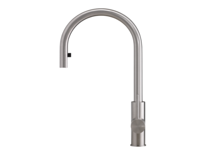 На изображении товар Смеситель для кухни Cea Design Milo360, излив H. 415 мм, выдвижной душ, цвет Black Diamond сатинированный от официального представителя в Москве