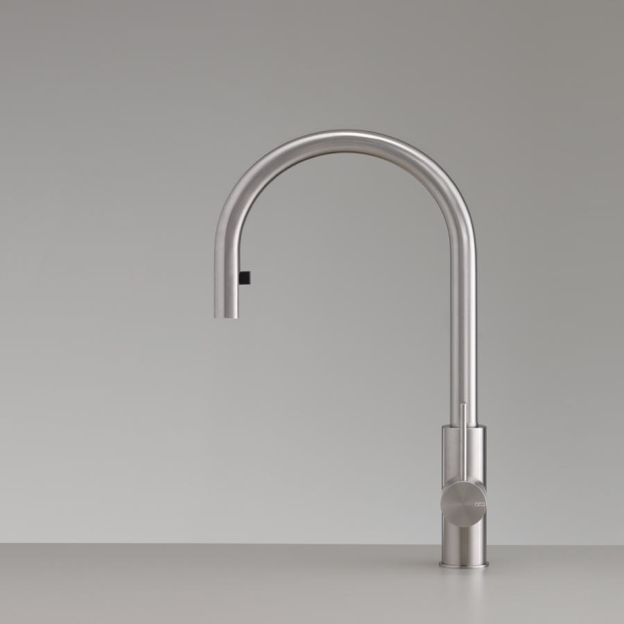 Смеситель для кухни Cea Design Milo360, излив H. 415 мм, выдвижной душ, цвет Black Diamond сатинированный - изображение 1