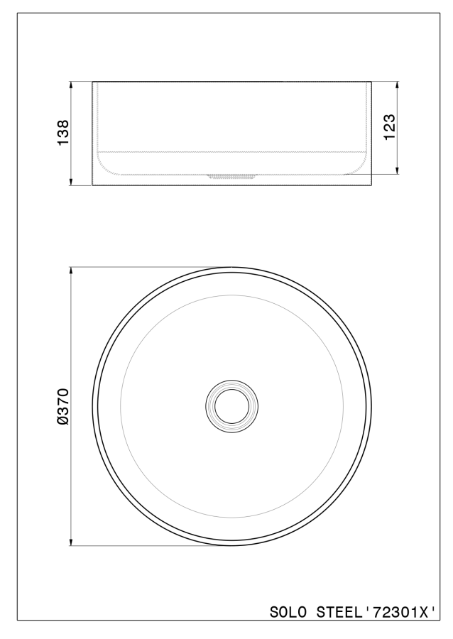 Раковина Newform Solo Steel E L., накладная, Ø355х138h мм, в комплекте донный клапан, нержавеющая сталь, без перелива, цвет PVD Brushed Copper Bronze - изображение 2