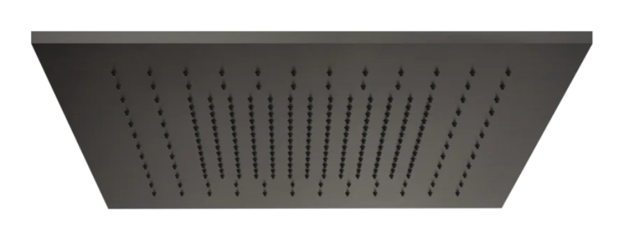 Накладная панель Gessi Afilo, функция тропический ливень, внешняя часть, 500x500 мм, цвет Black Metal Brushed PVD