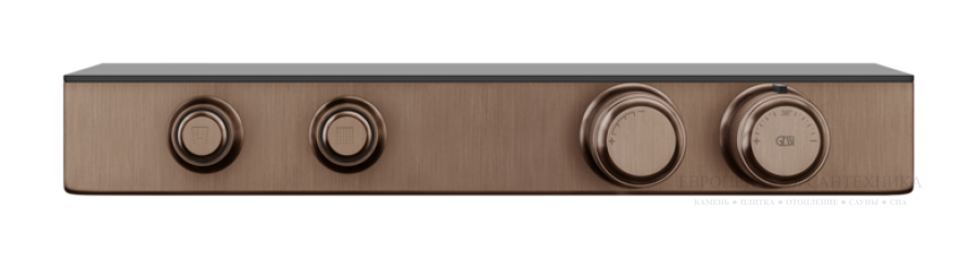 Термостат Gessi HI-FI, с полочкой, до 2-х функций одновременно, встраиваемый, цвет Copper Brushed PVD