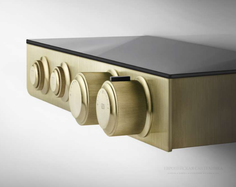 Термостат Gessi HI-FI, с полочкой, до 2-х функций одновременно, встраиваемый, цвет Copper Brushed PVD - изображение 2