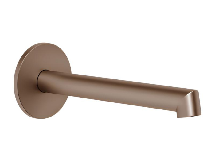 На изображении товар Излив для раковины Gessi Anello, настенный, средней длины, цвет Copper Brushed PVD от официального представителя в Москве