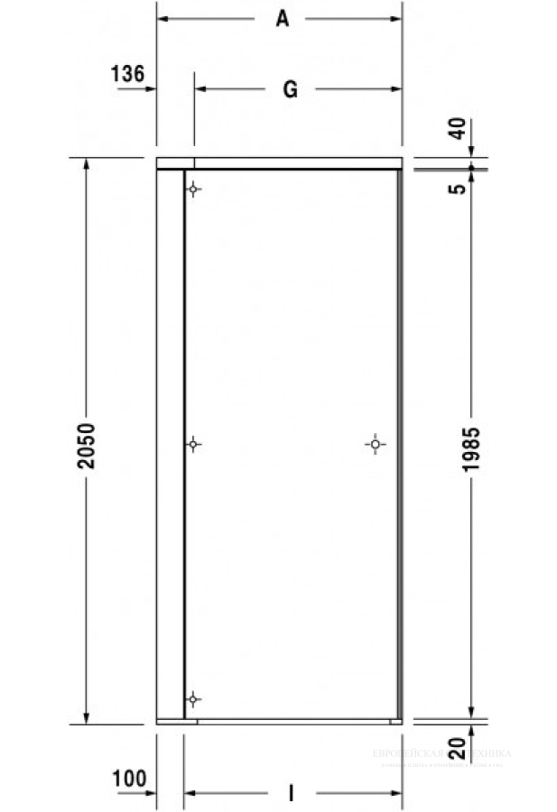 Перегородка для душа Duravit OpenSpace 885x885 мм, смеситель справа, прозрачное и зеркальное стекло, цвет хром - изображение 7