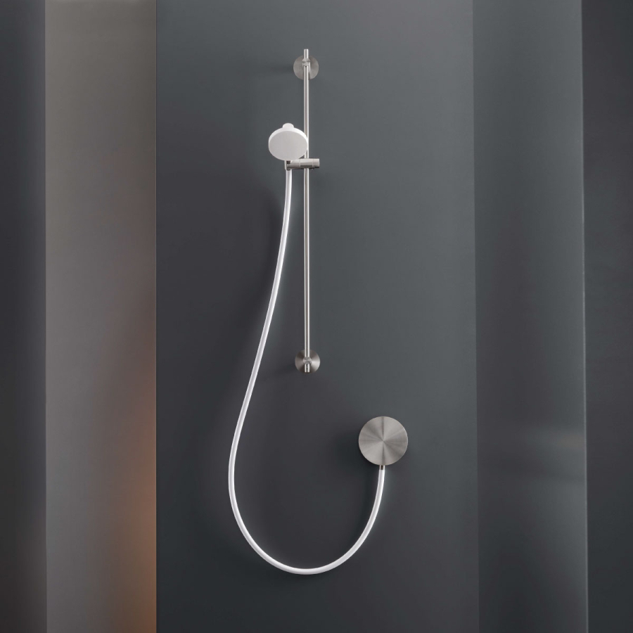 Штанга для душа CeaDesign Free Ideas, с конусообразным кронштейном для ручного душа, H. 800 мм, сталь, цвет сатинированная сталь - изображение 2