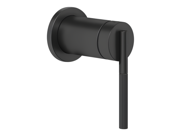 На изображении товар Смеситель Gessi Ingranaggio, встраиваемый, однорычажный, на 1 выход, внешняя часть, цвет Matte Black от официального представителя в Москве