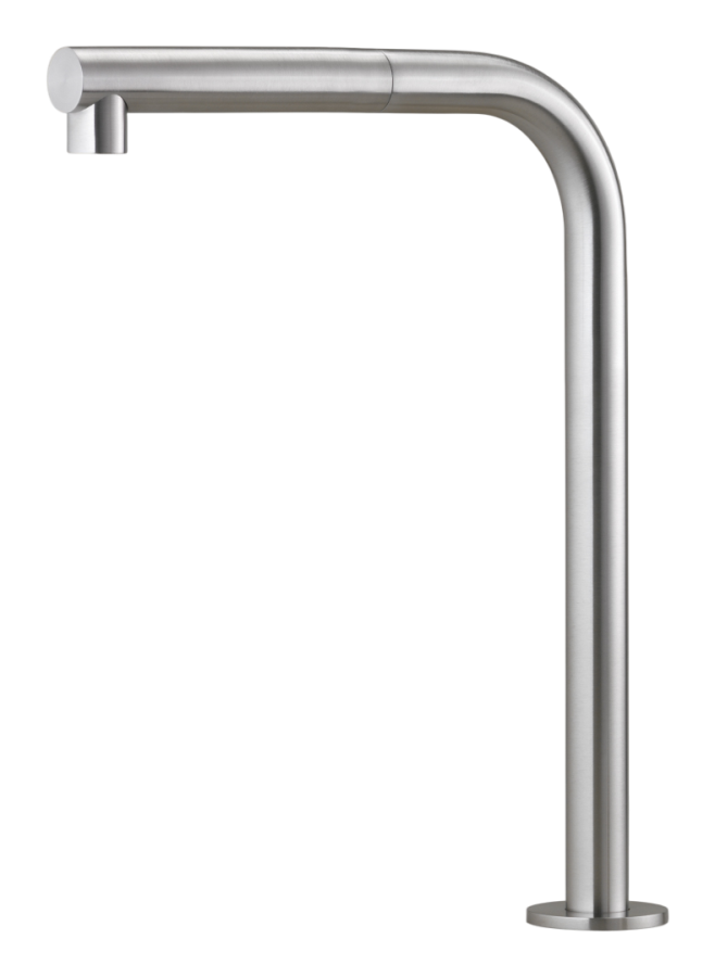 Излив Cea Design Free Ideas, настольный, поворотный и регулируемый по высоте, выдвижной ручной душ, цвет сатинированная нержавеющая сталь