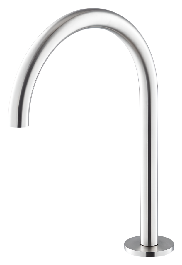 Излив для раковины Newform X-steel 316, на горизонтальную поверхность, цвет PVD Brushed gun metal