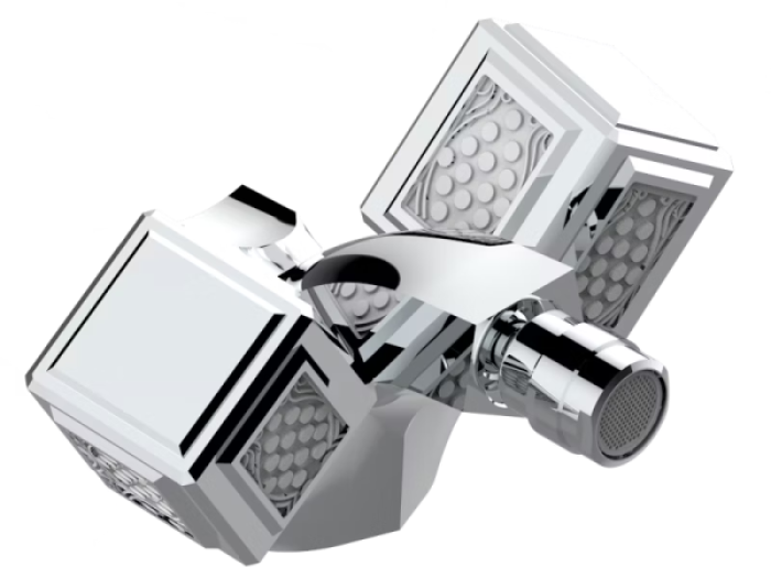 На изображении товар Смеситель для биде THG Metropolis cristal clair, на 1 отверстие, двух вентильный, с донным клапаном, цвет никель от официального представителя в Москве