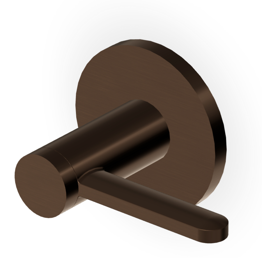 Вентиль Zucchetti Isy22, настенный, круглая розетка Ø 60 мм, внешняя часть, цвет Brushed Сhocolate PVD