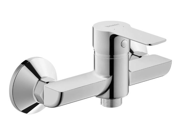 На изображении товар Cмеситель для душа Duravit A.1, однорычажный, настенный, без ручного душа, цвет хром от официального представителя в Москве