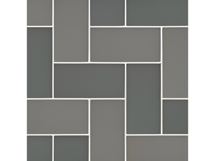 На изображении товар Micro. Керамогранит Microtiles Herringbone Mix Mud/Graphite 40,2x40,2 от официального представителя в Москве