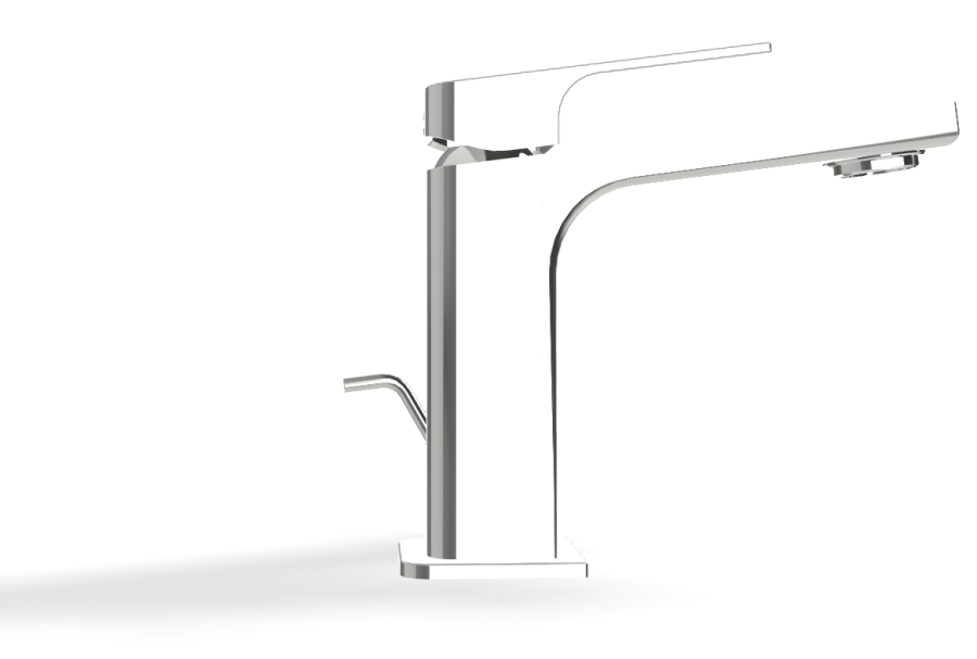 Смеситель для раковины Carlo Frattini Fit, c донным клапаном Click-Clack, 2 гибкими шлангами, Н-145 мм, цвет хром - изображение 2