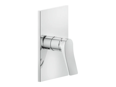 На изображении товар Cмеситель для душа Gessi Rilievo, встраиваемый, однорычажный, 1 выход, внешняя часть, цвет Chrome от официального представителя в Москве