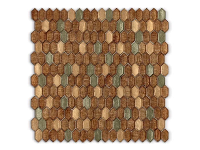На изображении товар Sicis Стеклянная мозаика Crystal Blends Carey Mix chips size 31x15 mm sheet size 304x300 mm от официального представителя в Москве