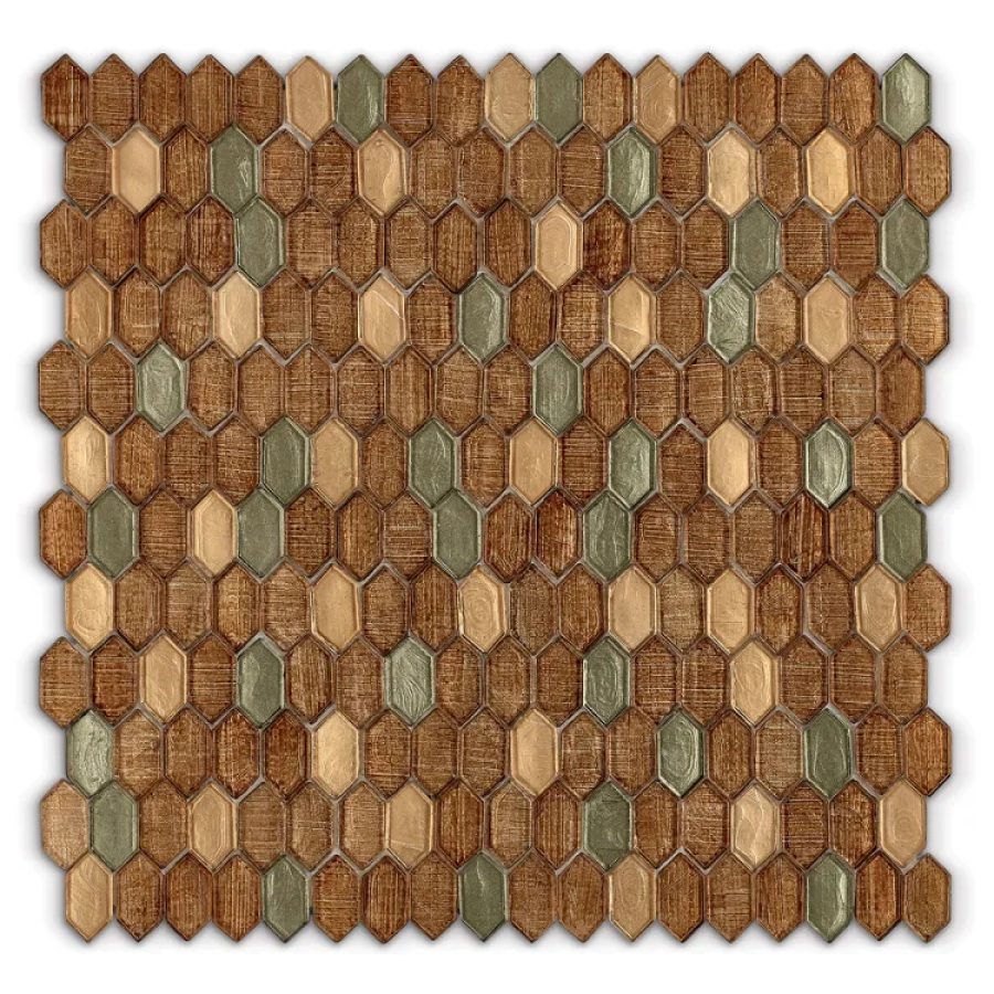 Sicis Стеклянная мозаика Crystal Blends Carey Mix chips size 31x15 mm sheet size 304x300 mm