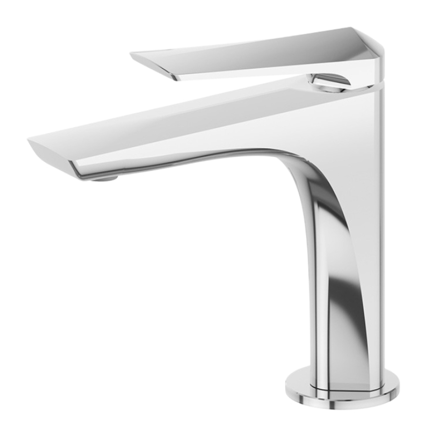 Смеситель для раковины Newform Delta Zero, на 1 отверстие, H 125 мм, без донного клапана, цвет PVD Br. Gun Metal