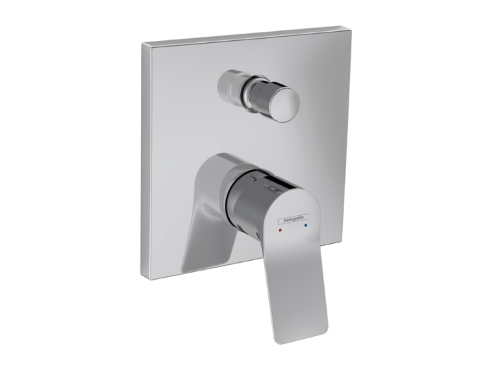 На изображении товар Смеситель для ванны Hansgrohe Vivenis, настенный, скрытого монтажа, однорычажный, цвет хром от официального представителя в Москве