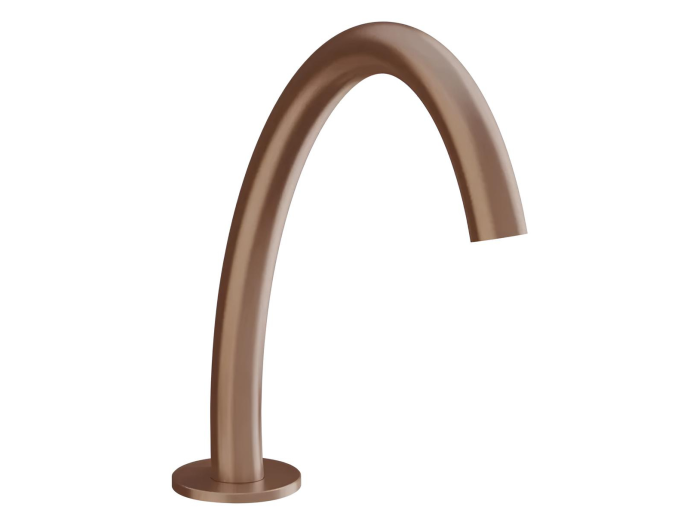 На изображении товар Излив Gessi Origini, отдельностоящий, средний, цвет Copper Brushed PVD от официального представителя в Москве