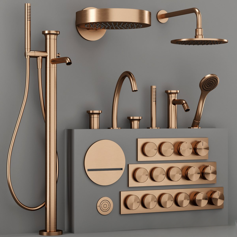Излив Gessi Origini, отдельностоящий, средний, цвет Copper Brushed PVD - изображение 4