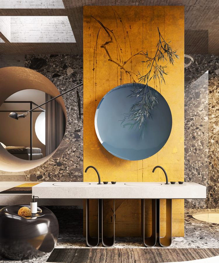 Излив Gessi Origini, отдельностоящий, средний, цвет Copper Brushed PVD - изображение 2
