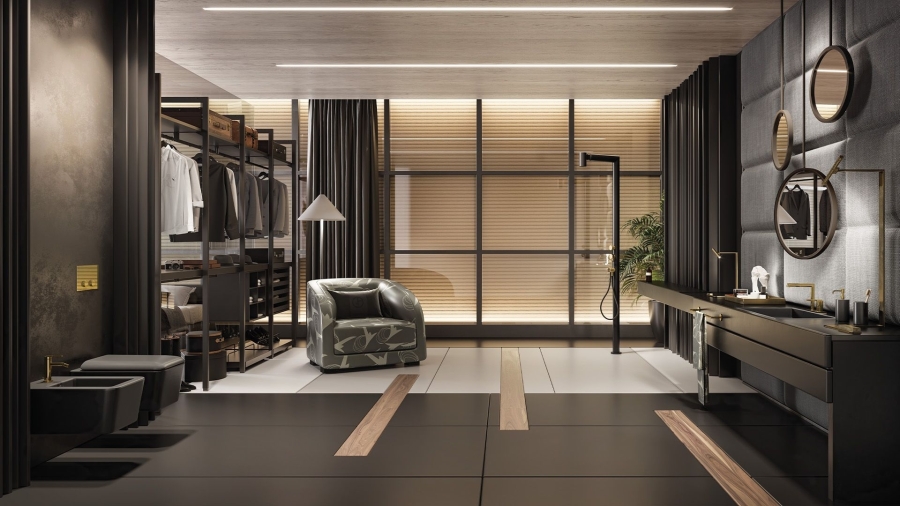 Полотенцедержатель Gessi Ingranaggio, L350 мм, цвет Warm Bronze Brushed PVD - изображение 2