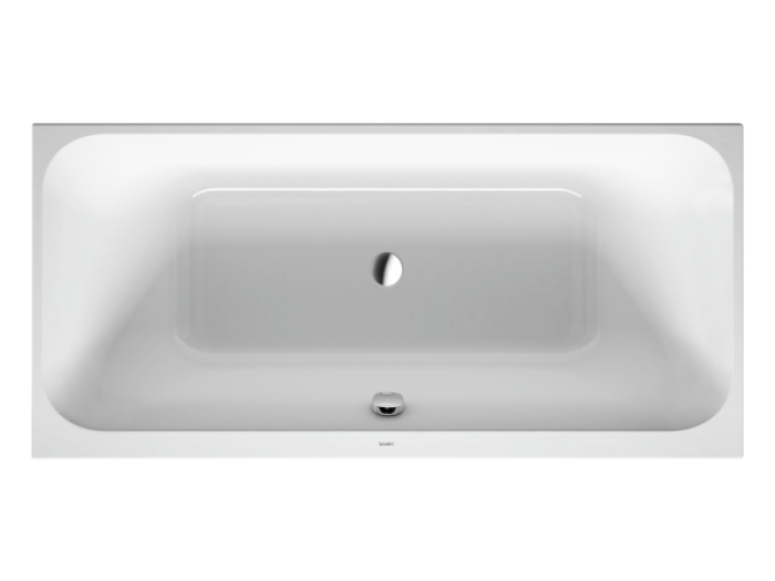 На изображении товар Ванна Duravit Happy D.2, встраиваемая, 1900х900 мм, с двумя наклонами для спины, цвет белый от официального представителя в Москве