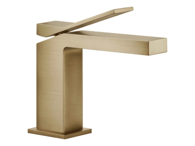 Смеситель для раковины Gessi Rettangolo K, без донного клапана, цвет Warm Bronze Brushed PVD