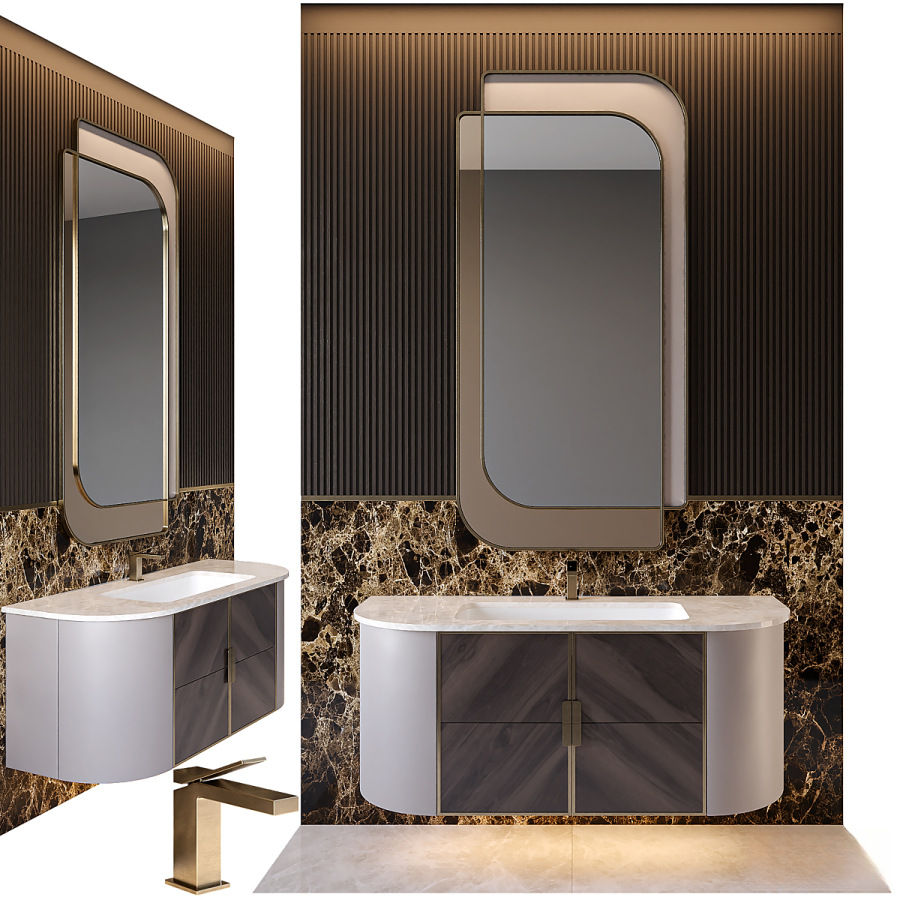 Смеситель для раковины Gessi Rettangolo K, без донного клапана, цвет Warm Bronze Brushed PVD - изображение 2