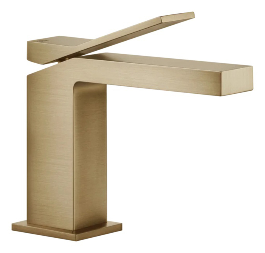 Смеситель для раковины Gessi Rettangolo K, без донного клапана, цвет Warm Bronze Brushed PVD