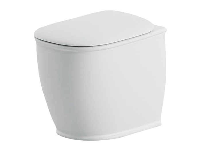 На изображении товар Унитаз  Artceram Atelier 370х520 мм, напольный, под встроенный бачок, слив универсальный, комплект креплений, Livingtec, цвет белый матовый Senza Decor от официального представителя в Москве