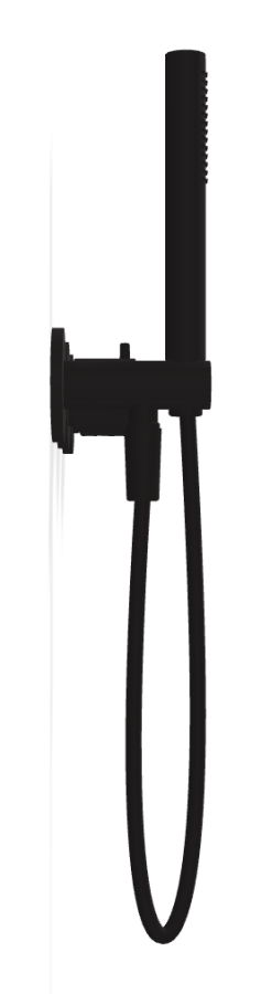 Смеситель для душа Carlo Frattini Spillo Tech, ручка X Collection, на 2 потребителя, с ручным душем, гибким шлангом хромалюкс 1500 мм, внешняя часть, цвет чёрный матовый - изображение 2