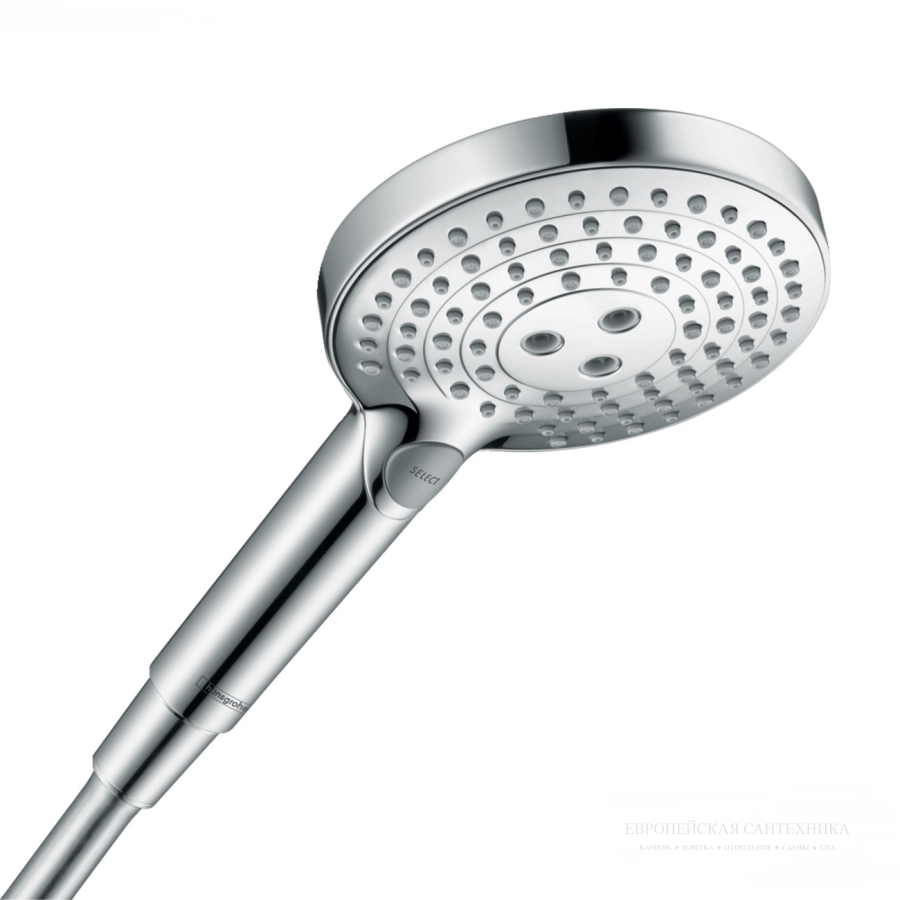 Ручной душ Axor ShowerSolutions 120 3jet, кнопка Select, 3 типа струи, цвет хром