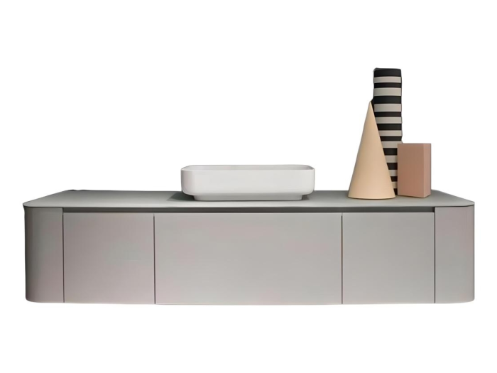 На изображении товар Тумба под раковину, Antonio Lupi Il Bagno, 720 х 540 x H375 мм, матовый лак цвет Meringa от официального представителя в Москве