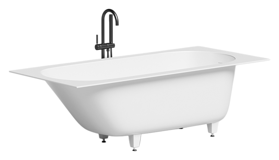 Ванна Salini Ornella Kit  1700х800х600 мм, донный клапан "Up&Down" белый, сифон, интегрированный слив-перелив, цвет белый глянцевый