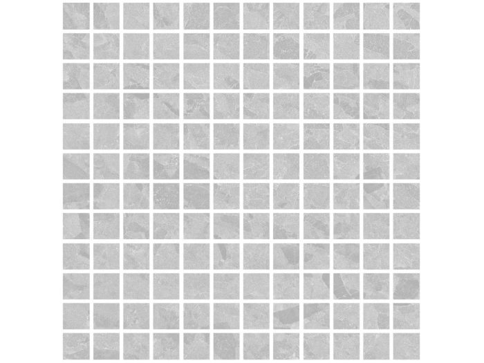 На изображении товар Living Ceramics Керамогранит Eme Light Grey Mosaic 25 Soft textured 29,8x29,8 от официального представителя в Москве