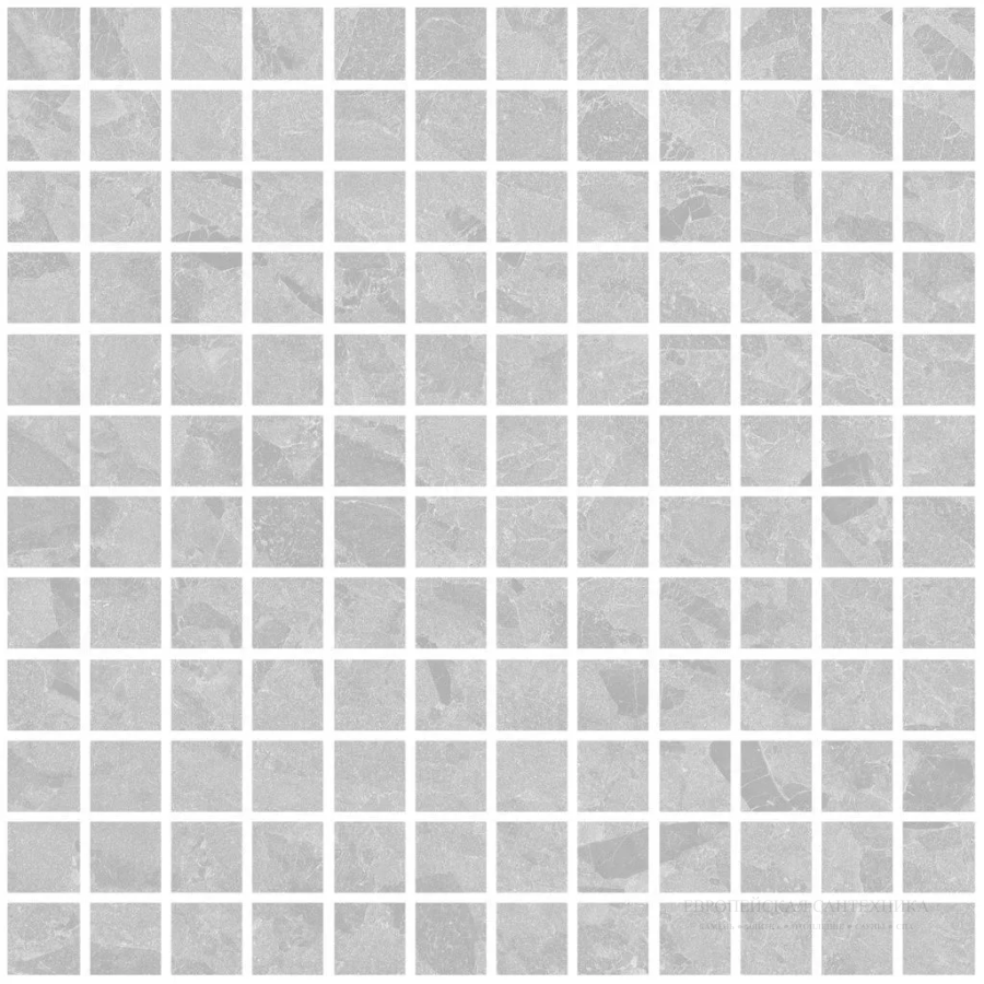 Living Ceramics Керамогранит Eme Light Grey Mosaic 25 Soft textured 29,8x29,8