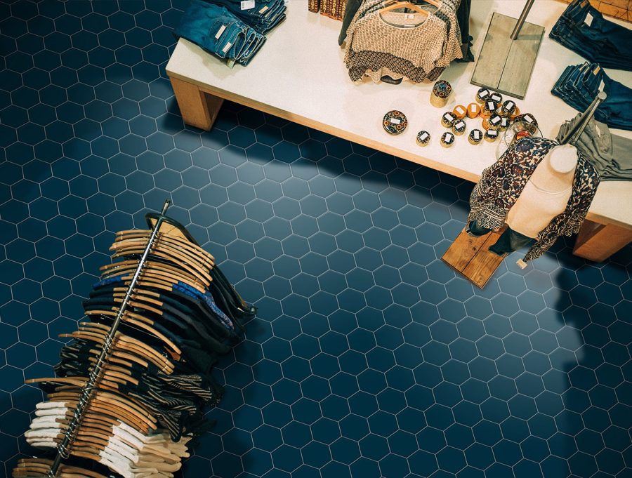 Terratinta Ceramics Керамогранит Hexa Floor Matt Deep Navy Hexagon 14x16 / 8.5 - изображение 1