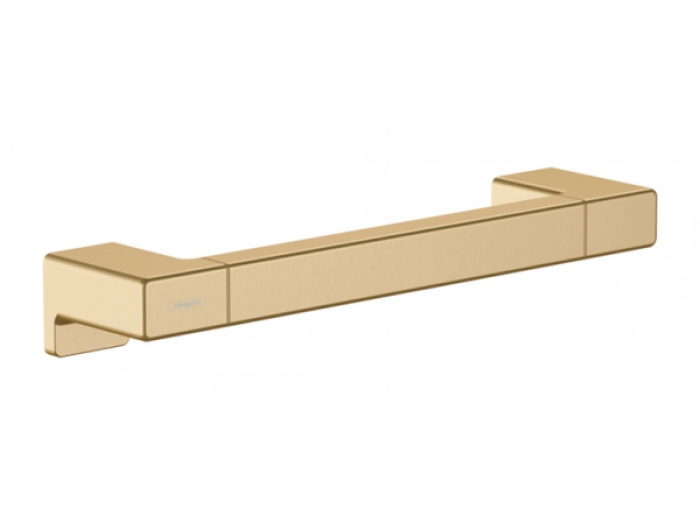 На изображении товар Поручень для ванны Hansgrohe AddStoris Q, настенный, L. 348 мм, цвет шлифованная бронза от официального представителя в Москве