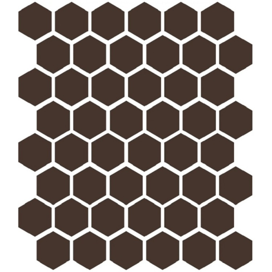 Etruria Керамогранит XXS-3D Esagono 5X5.7 3D Moro Su Rete Monocolore 33Х37