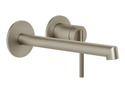 Смеситель для раковины Gessi Ingranaggio, встраиваемый, длинный излив, внешняя часть, цвет Finox Brushed Nickel