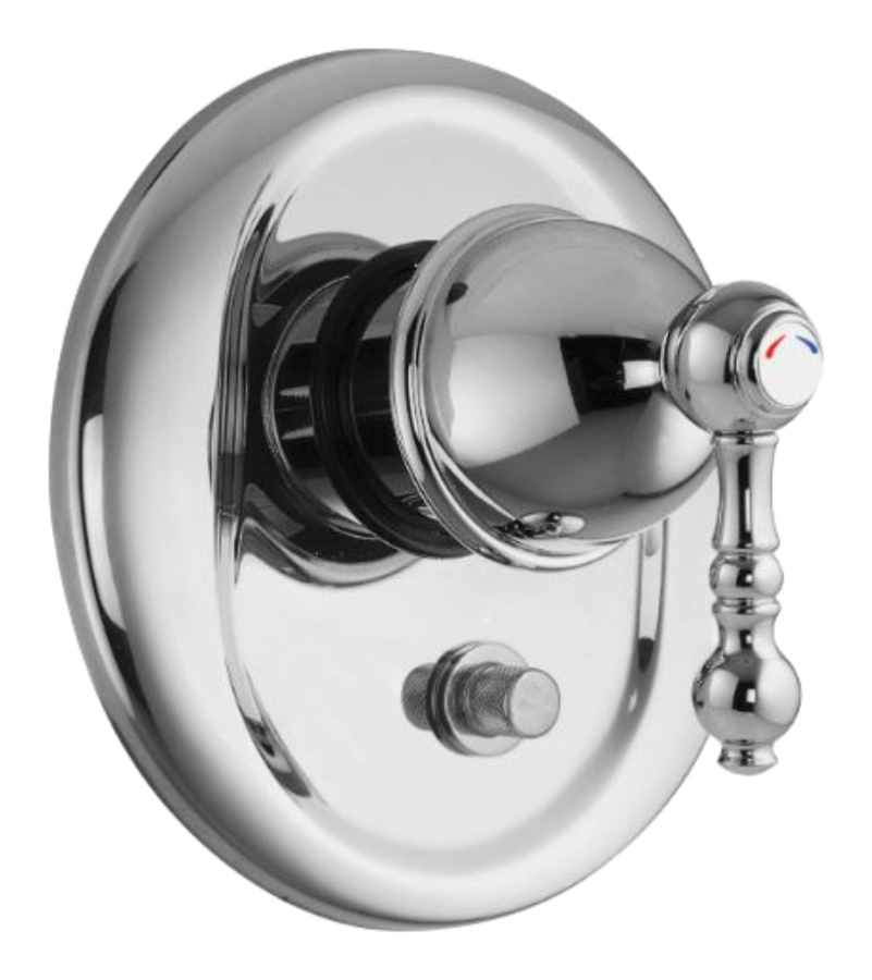 Смеситель для душа Carlo Frattini Elizabeth/Epoque, настенный, однорычажный, с переключателем на 2 потребителя, Ø155 мм, внешняя часть, цвет хром