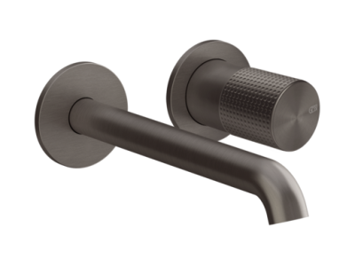 Смеситель для раковины Gessi Habito, встраиваемый, настенный, цвет Black Metal Brushed PVD