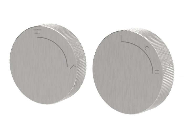 На изображении товар Ручки смесителя душевой колоны Carlo Frattini , цвет  нержавеющая сталь от официального представителя в Москве