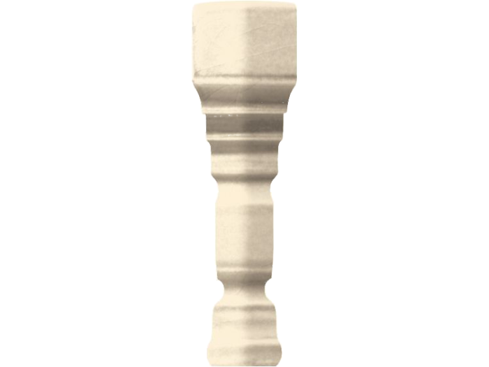 На изображении товар CERAMICHE GRAZIA Угловой элемент EPOQUE ANGOLO TERMINALE PITTI 12X2 BEIGE/IVORY MAT от официального представителя в Москве