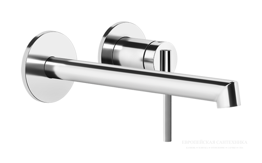 Смеситель для раковины Gessi Ingranaggio, длинный излив, встраиваемый, цвет Chrome