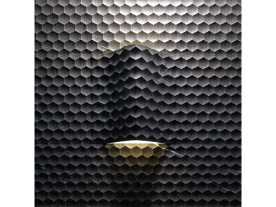 Lithos design Камень со световым элементом Marble Wall Coverings Pietre Incise Geometric Favo Curve Luce 60x60x14